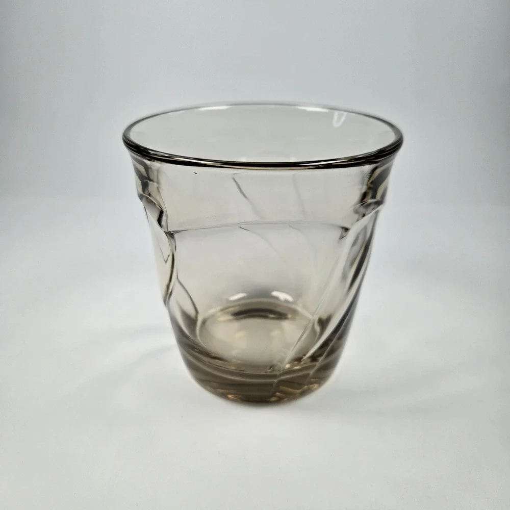 4 Vintage Noritake Sweet Swirl Double Old Fashioned DOF Brown Smoke Glasses EUC‎